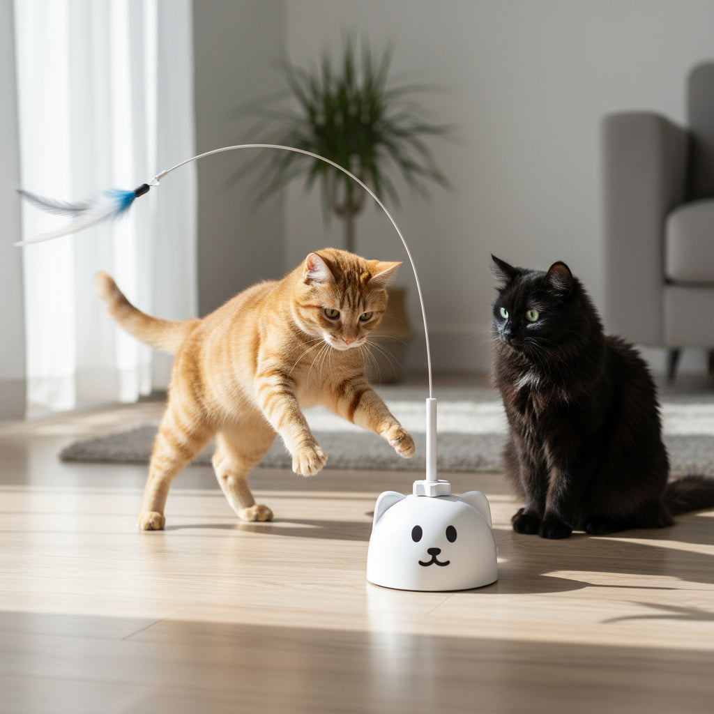 Automatic Flying Bird Simulation Toy for Cats