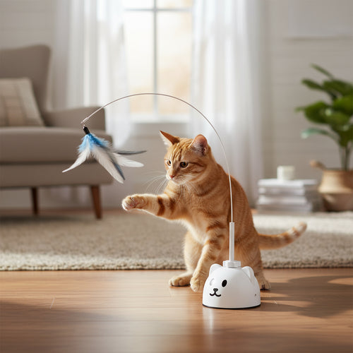 Automatic Flying Bird Simulation Toy for Cats